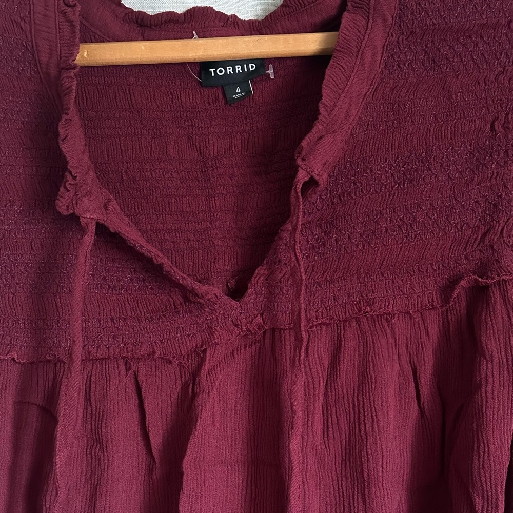 Burgundy Torrid shirt
